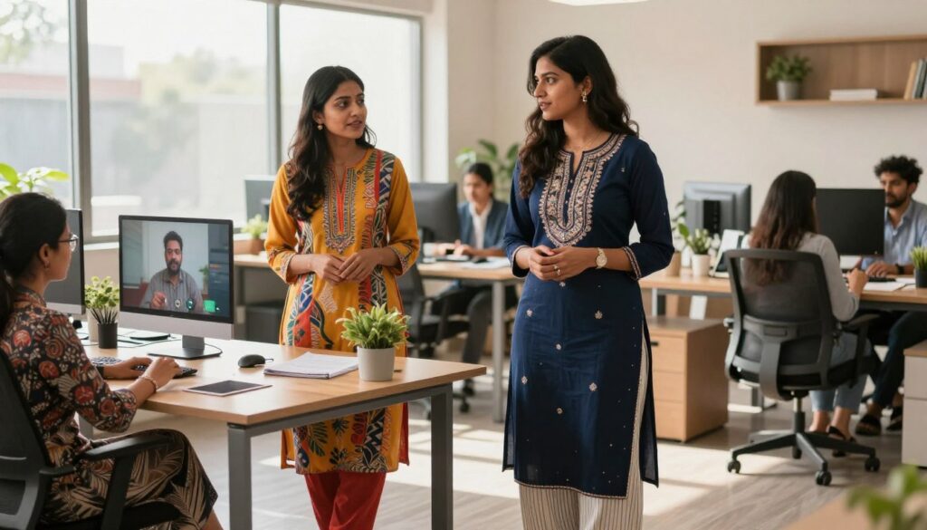 office wear kurtis